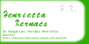 henrietta kernacs business card